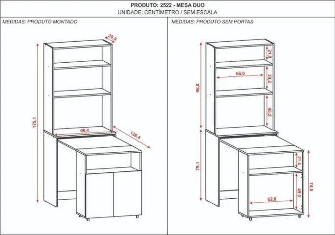 Super oferta Mesa Dobrável Dueto Branco - Foto 5