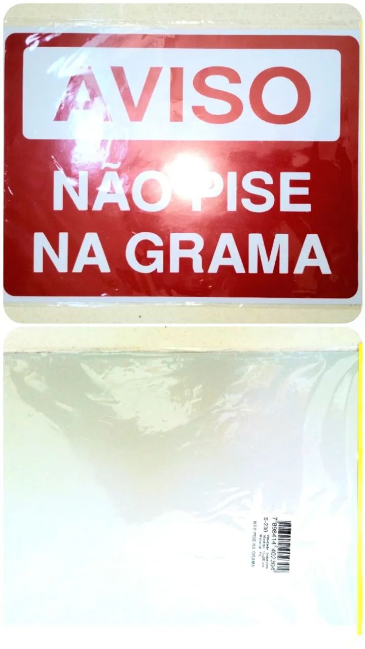  Placa de Aviso Não Pise na Grama - Foto 2
