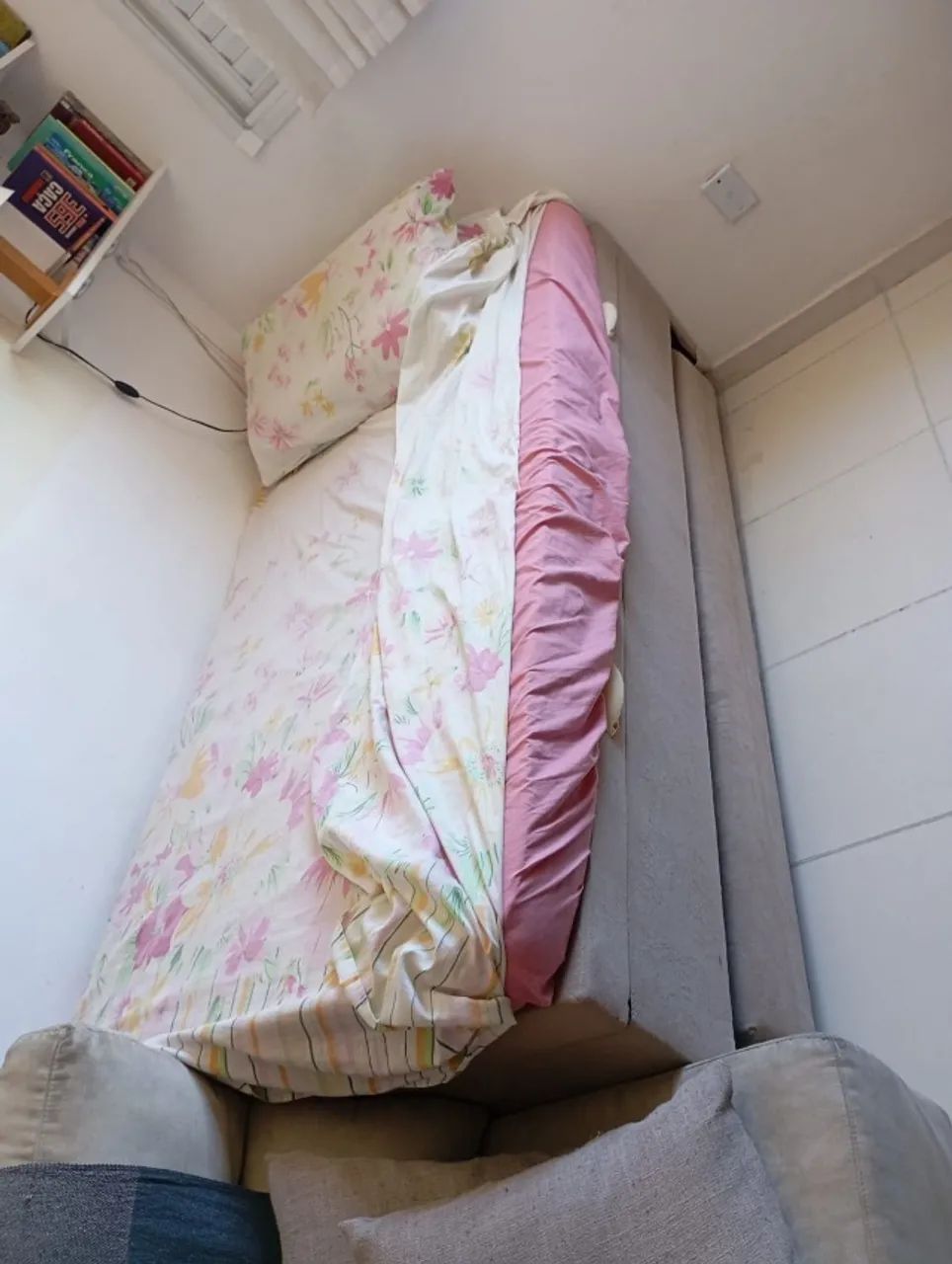 Bunk bed with storage trunk and mattress
