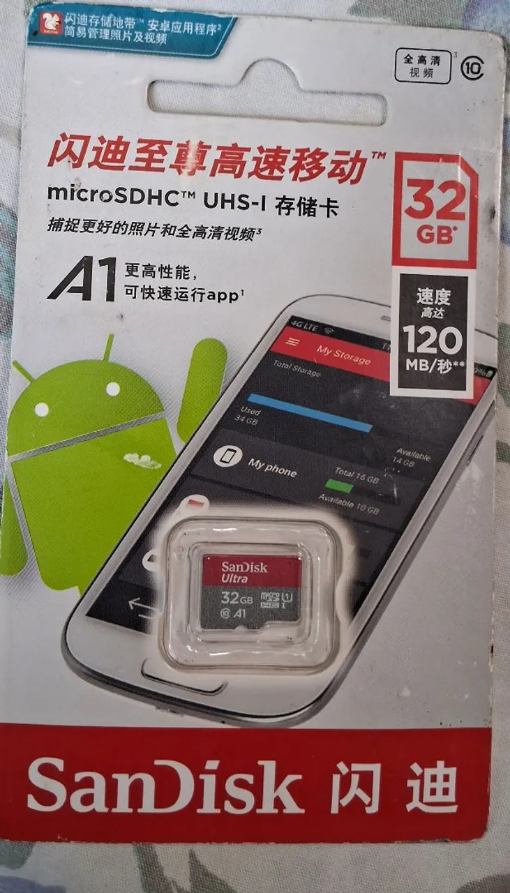 Cartão de Memória Sandisk Ultra 32GB Classe A1