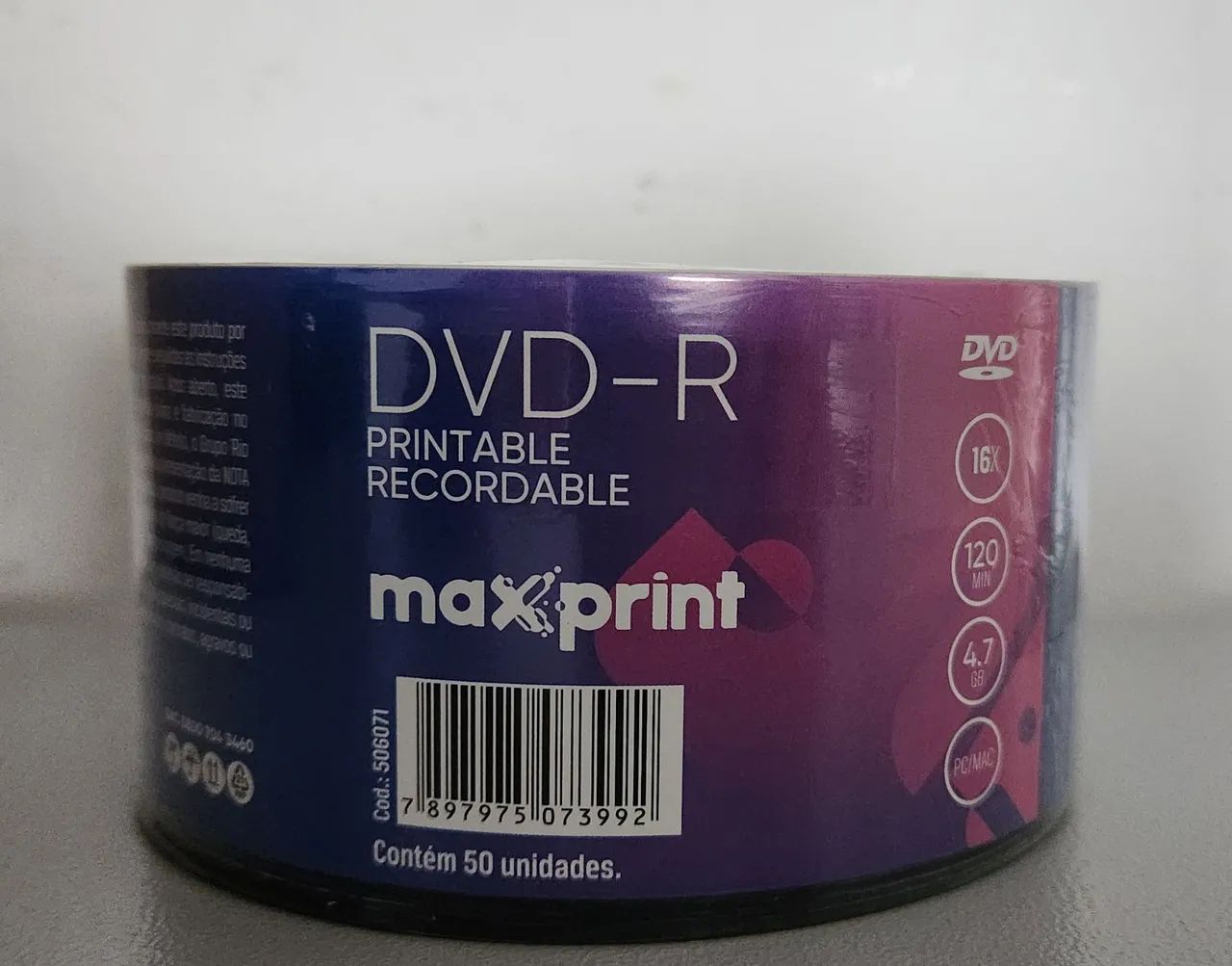 DVD-R Maxprint 120 min 4.7GB - 50 unidades - Foto 2