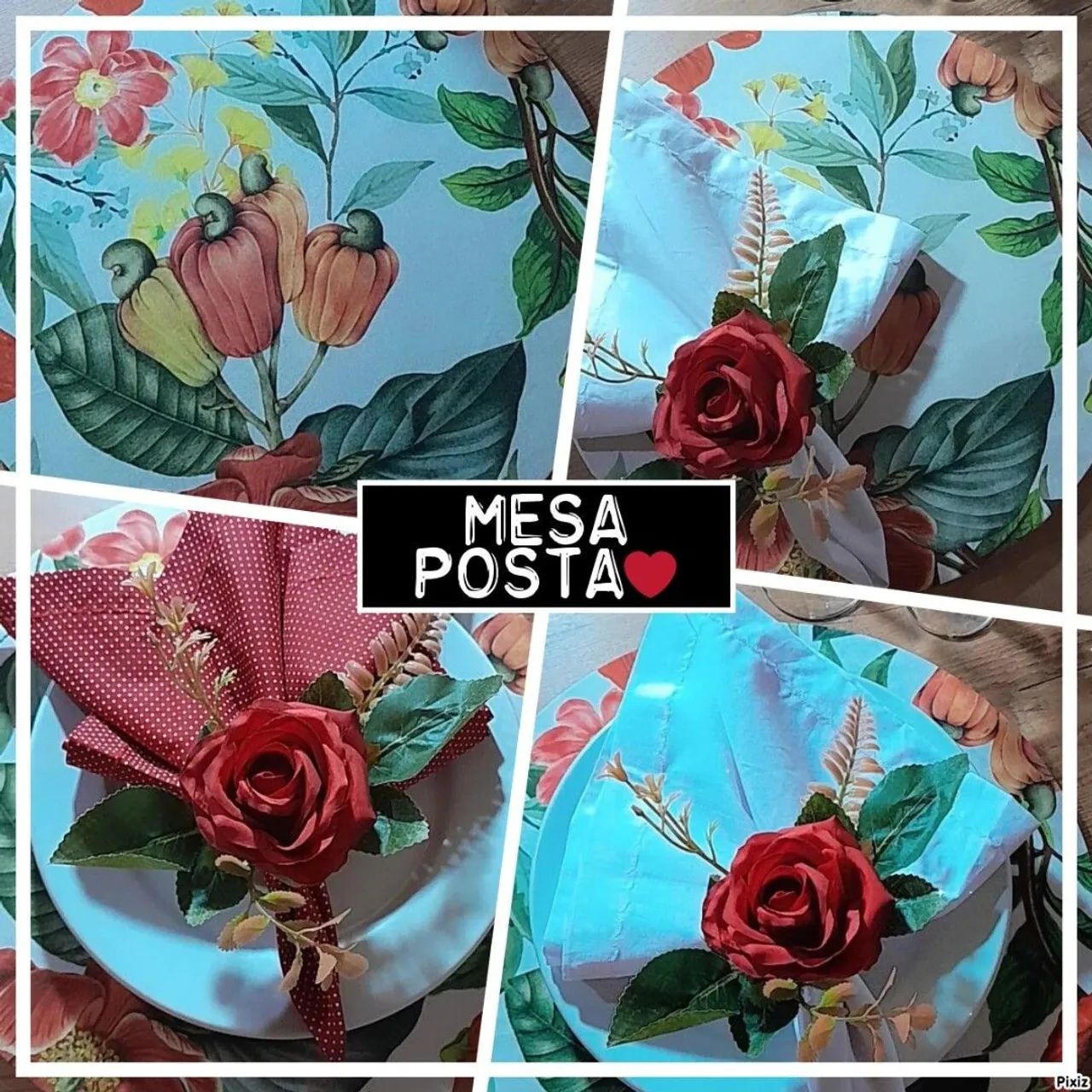 Sousplat de coração - kit com 6 peças - promoção! - Foto 3