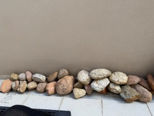Trinta e uma Pedras de Rio do tamanho grande - Para Jardim