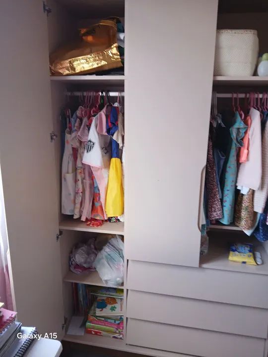 Guarda-Roupas Infantil Rosa - Foto 4