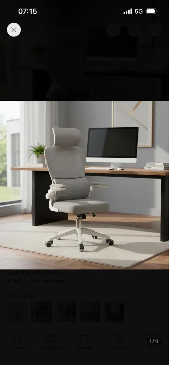 Cadeira ergonômica  - Foto 3