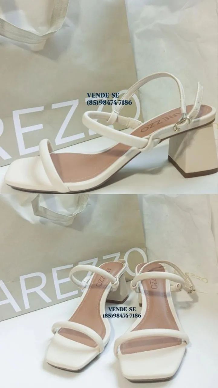 SANDÁLIA AREZZO OFF-WHITE