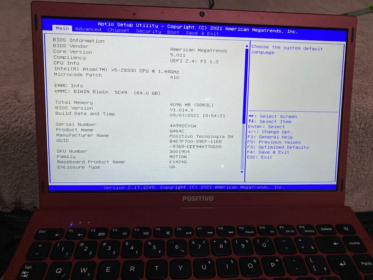 Vendo notebook positivo 