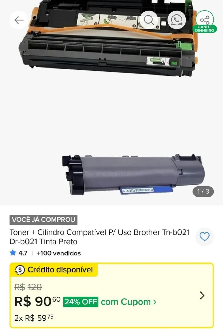 Brother Impressora Dcp-b7535dw Com Wifi 4.2 - Foto 4