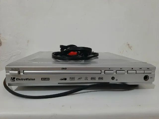 DVD player EletroVision Prata, funcionando