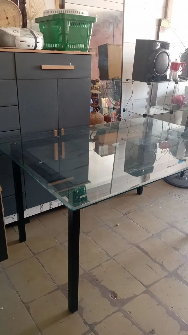 Mesa sem cadeiras (Vidro Bisotado) - Foto 2
