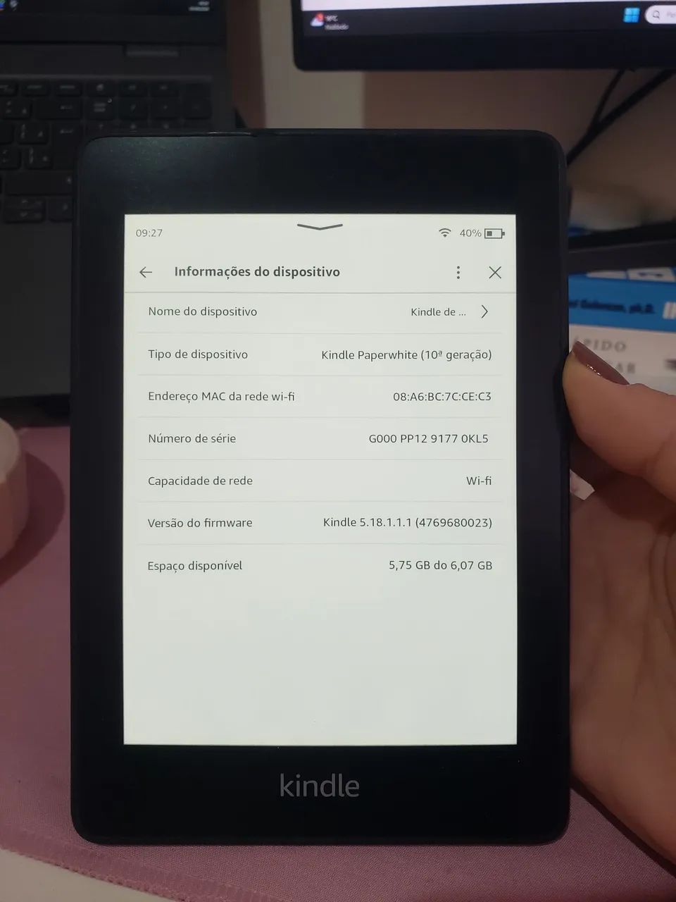 Kindle 10ª geração paperwhite perfeito estado  - Foto 3