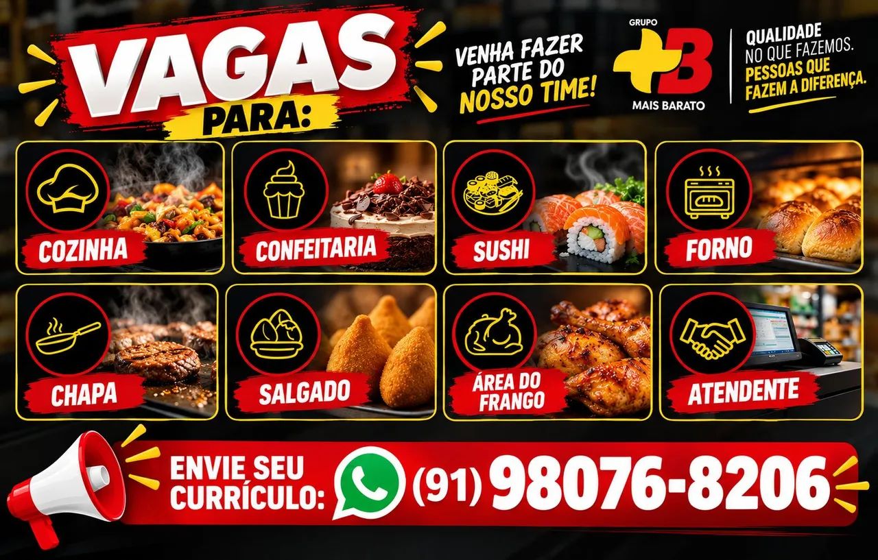 Vagas disponíveis 