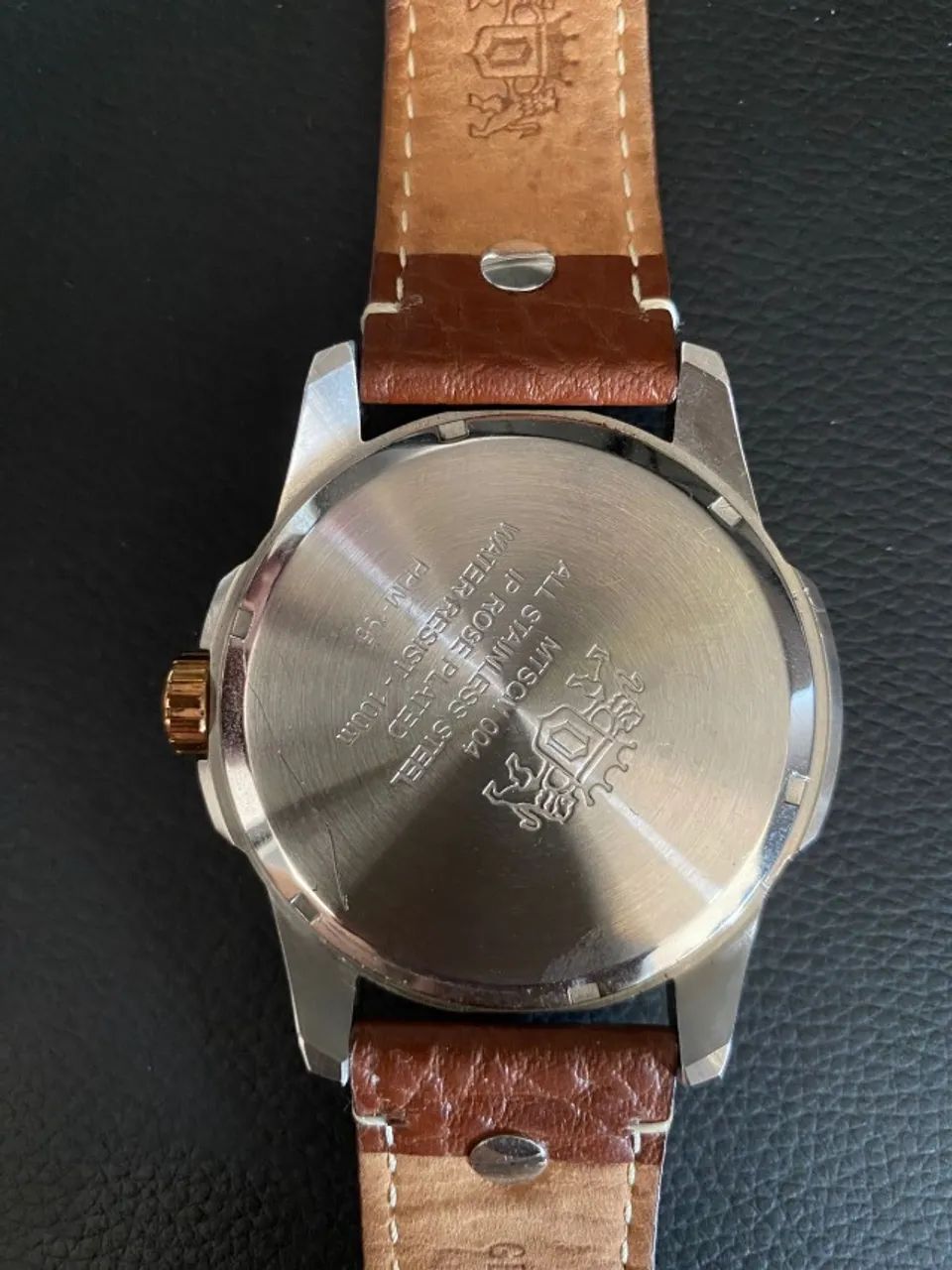Relógio Analógico Masculino Orient, 52mm, pulseira em couro - Foto 2