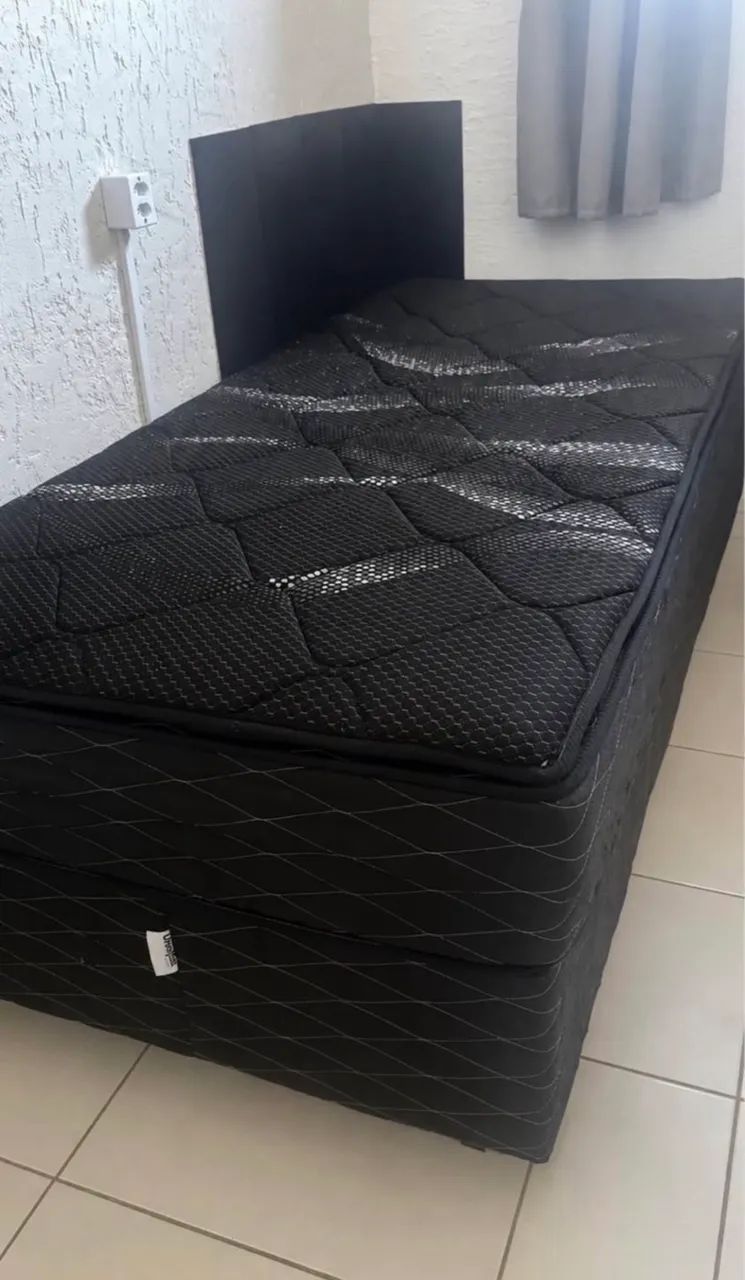 Cama Box Solteiro + Colchão Umaflex - Ótimo Estado - Foto 2
