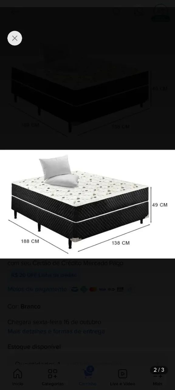 Cama de casal semi nova  - Foto 3