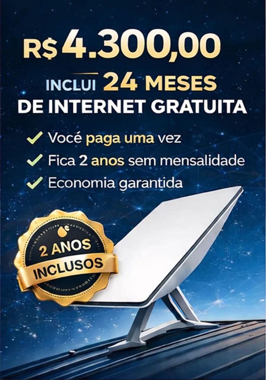 Starlink V4 Internet Satélite Wi-fi 6 Alta Velocidade + 24 meses de Internet - Foto 4