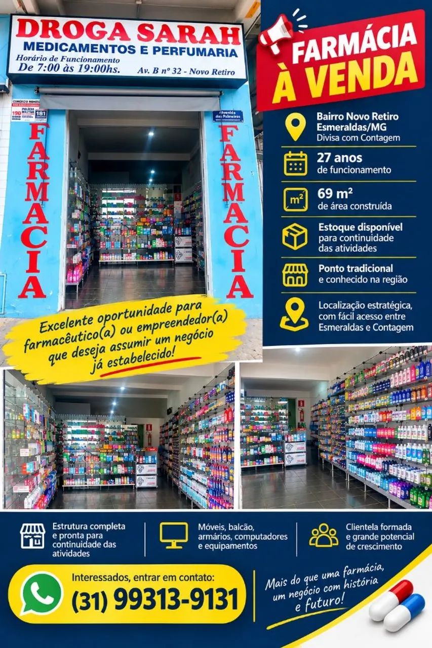 Farmácia montada Esmeraldas MG 