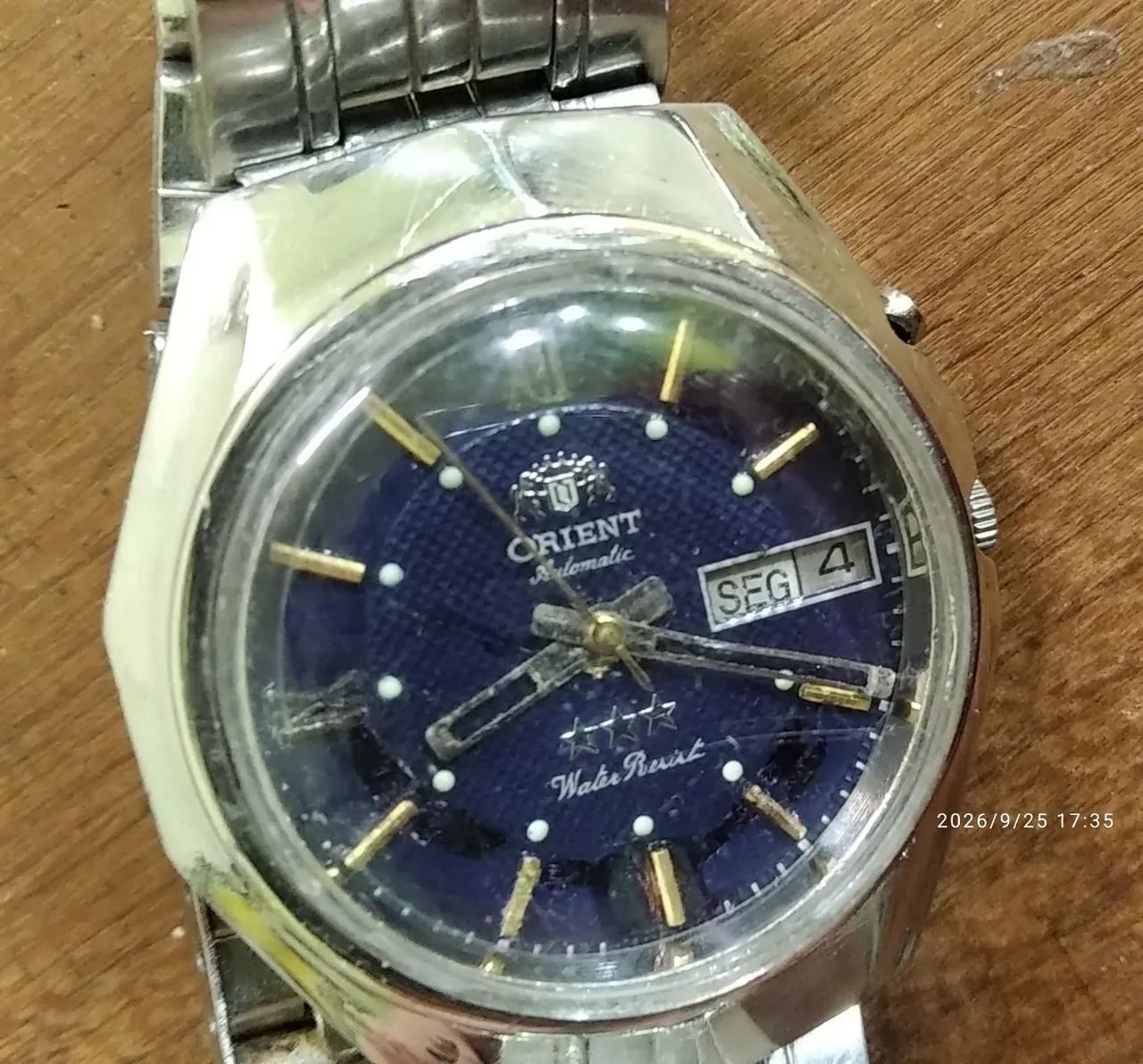 orient automatico azul escuro