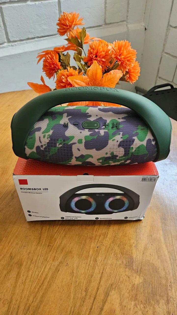 Caixa de som Bluetooth boomsbox led - Foto 2