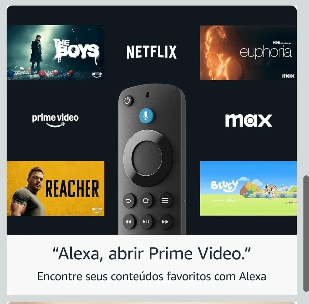 Fire Tv Stick Hd Com Comandos Por Voz Amazon Preto De Voz - Foto 4