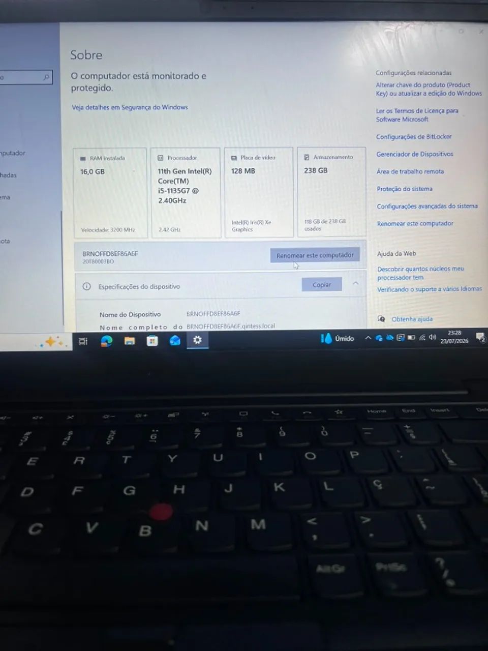 Notebook Lenovo Core I5 16 GB RAM - Novissimo - Foto 2