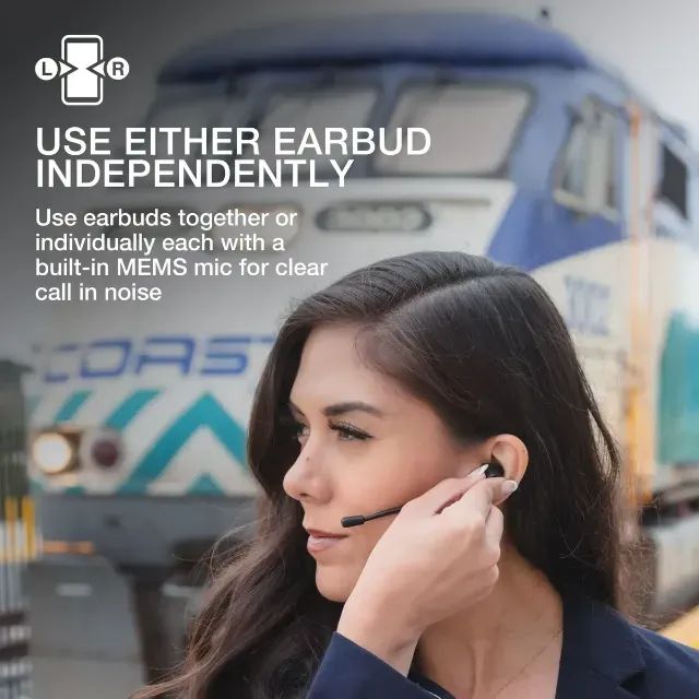 Fones De Ouvido Sem Fio Jlab Work Buds E Microfone Multipont Preto - Foto 4
