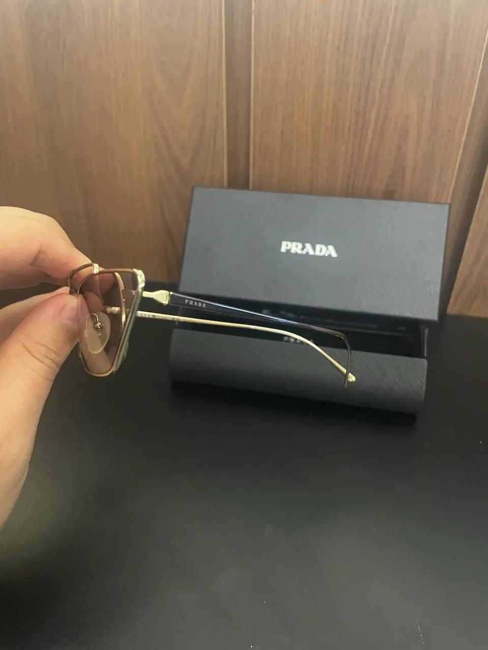 Óculos Prada metálico  - Foto 3