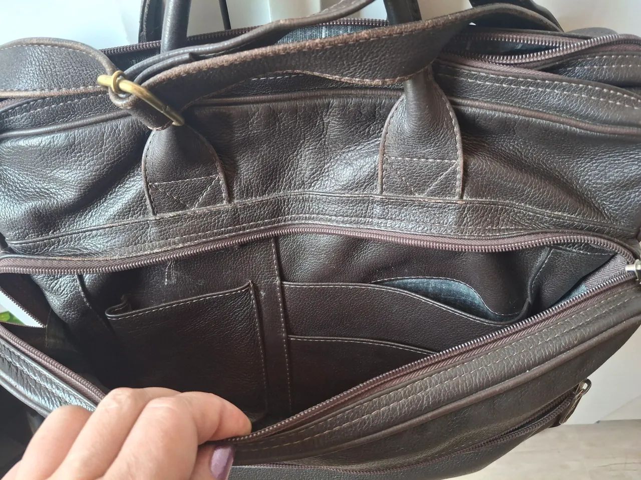 Bolsa pasta executiva couro legítimo - Foto 2