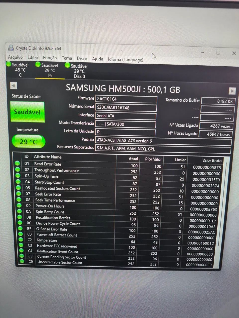 HD 500GB Samsung - Perfeito Estado - Foto 4