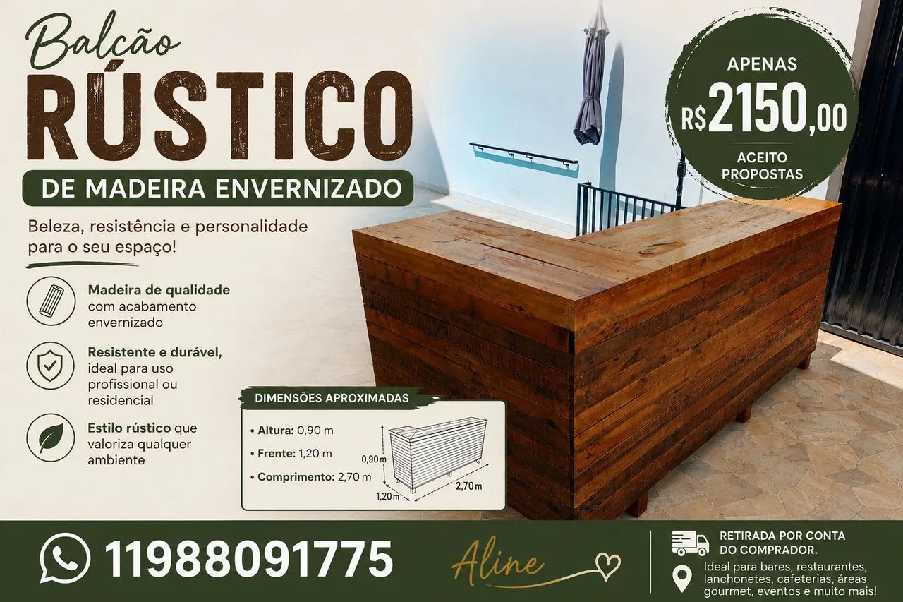 Balcão Rústico 