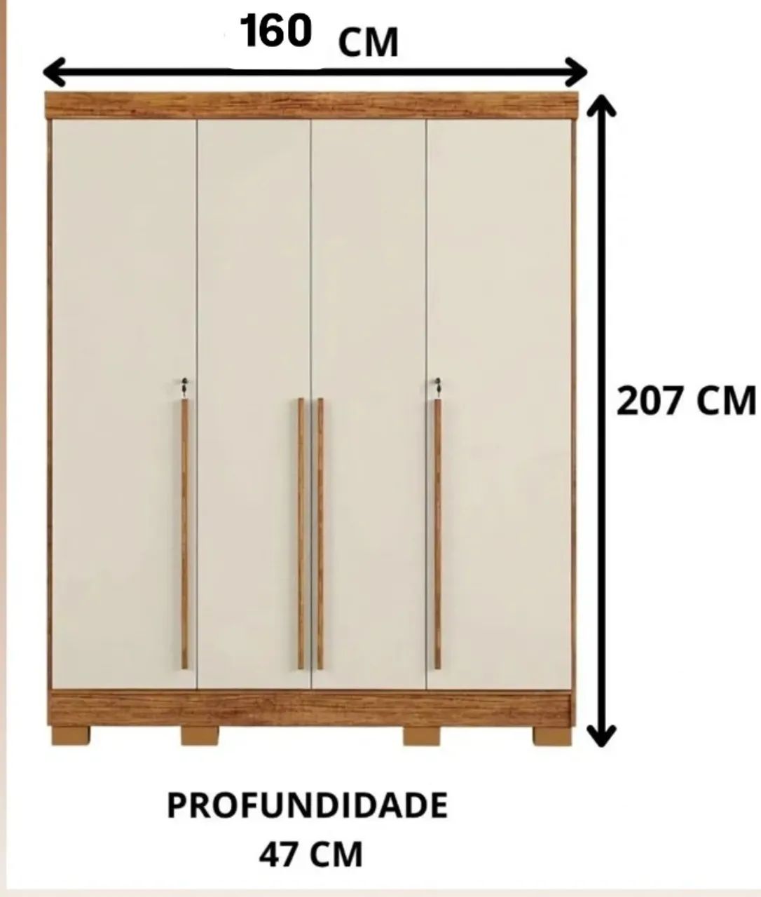 Guarda Roupa Domus com Chave Novo, Entrego  - Foto 3