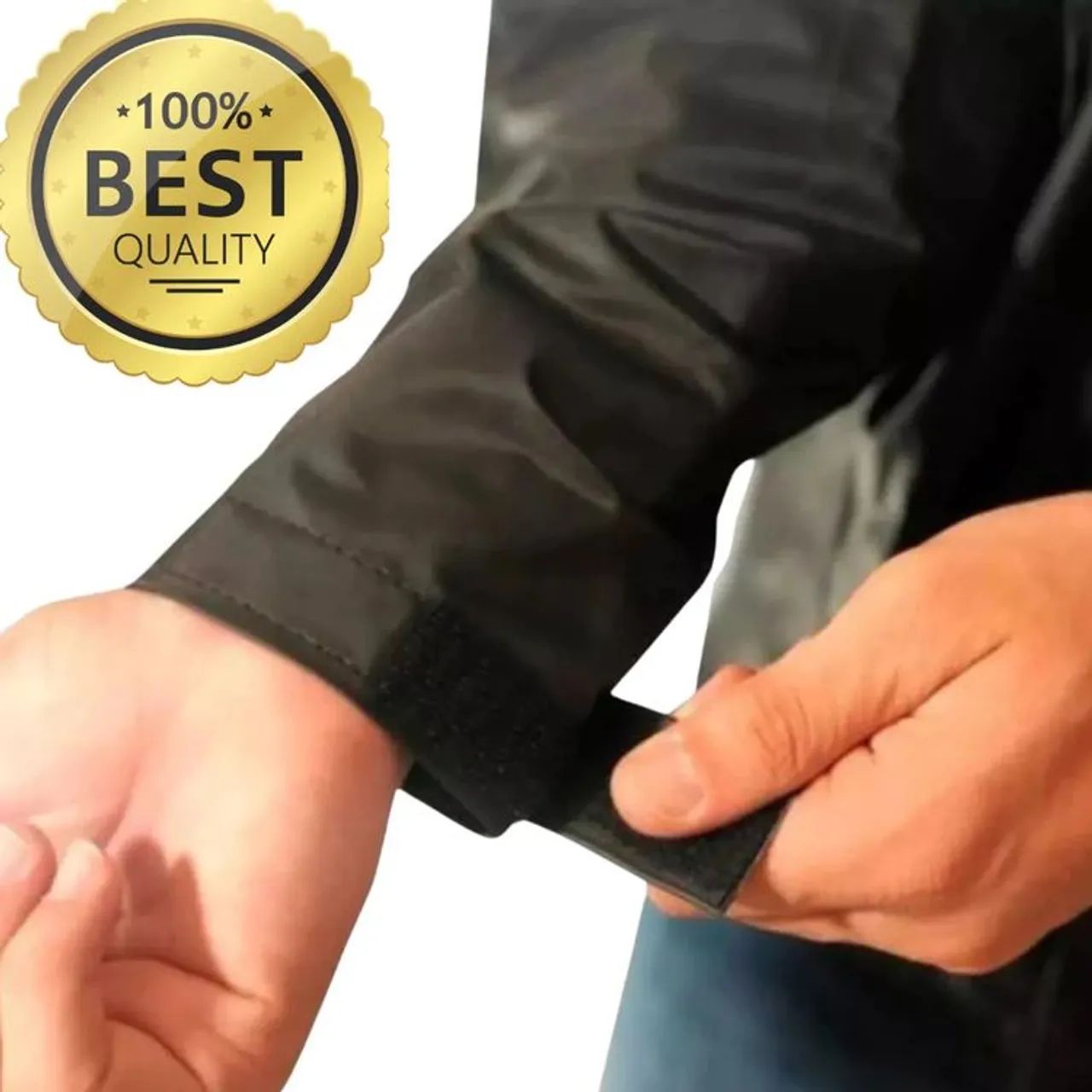 Conjunto Capa De Chuva Moto Emborrachada Impermeável Com Gola Flex - Foto 2