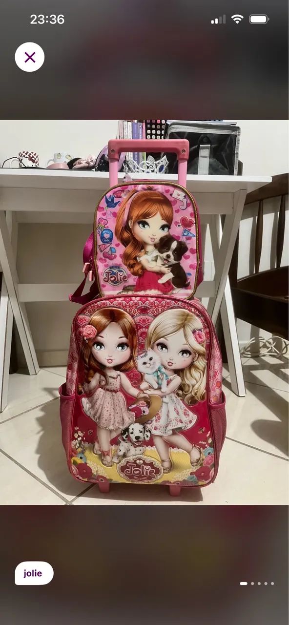 Kit Lancheira e Mochila Jolie 
