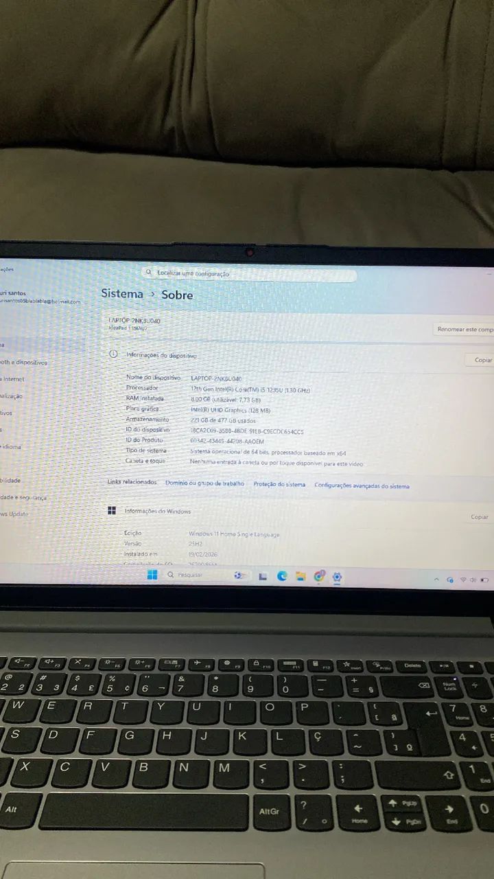 Notebook Lenovo (ideapad 1 15iau7) - Foto 2