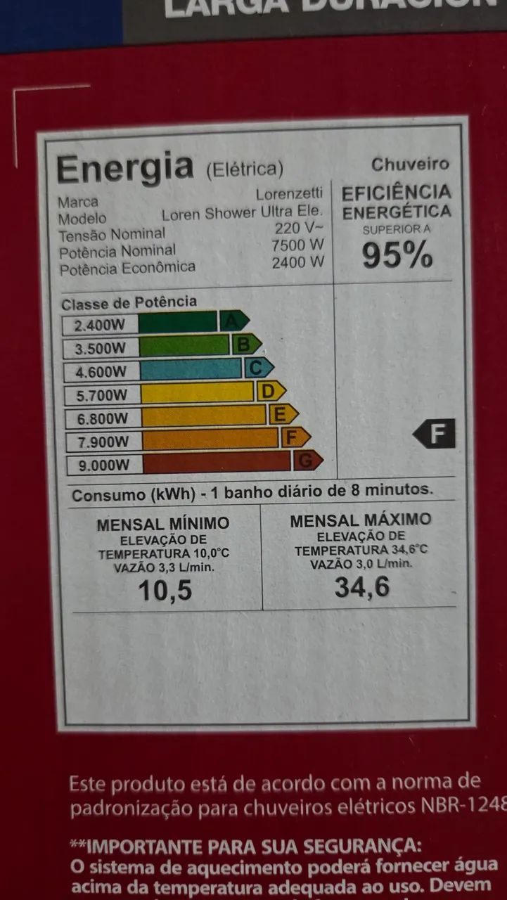 Chuveiro Lorenzetti LACRADO - Foto 2