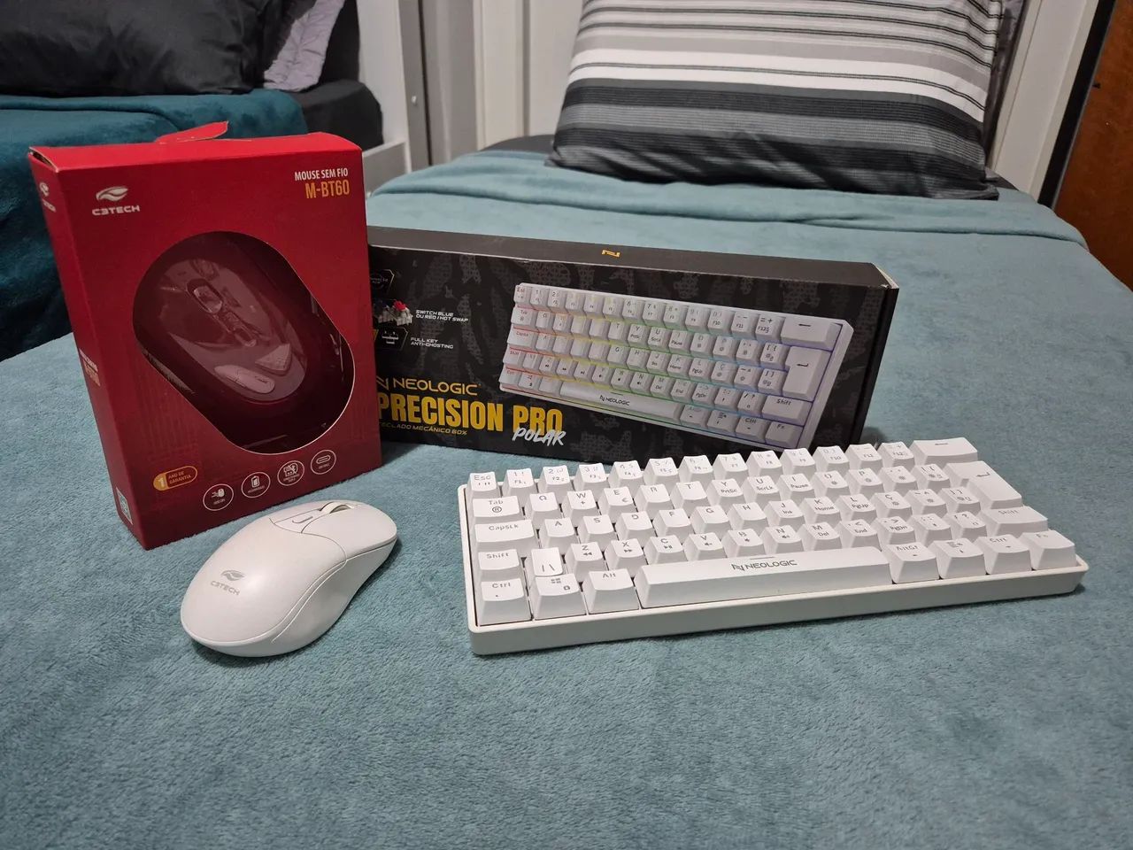 Teclado mecânico RGB 60% + Mouse Bluetooth.   - Foto 2