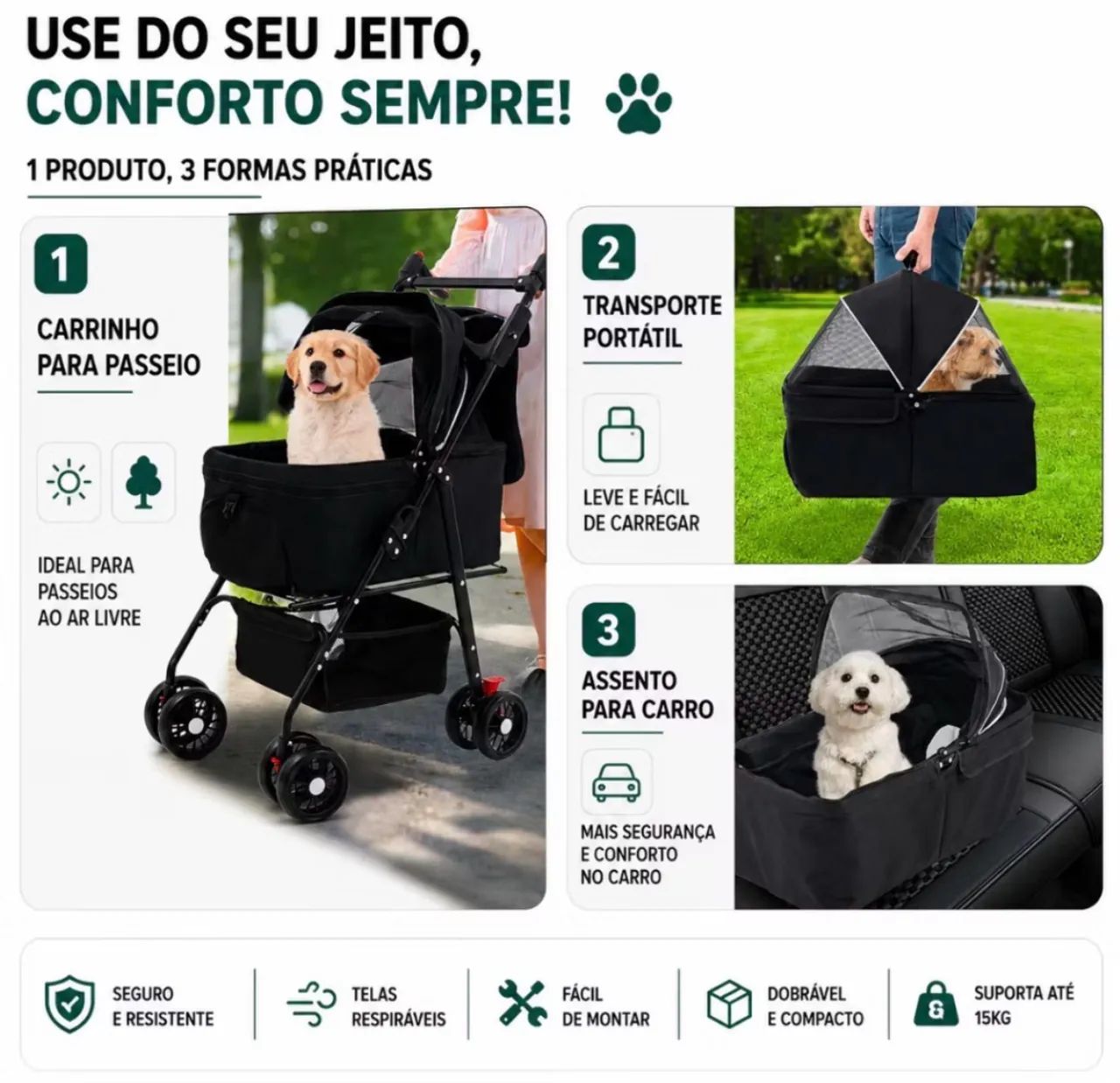 Vendo carrinho para pet - Foto 4