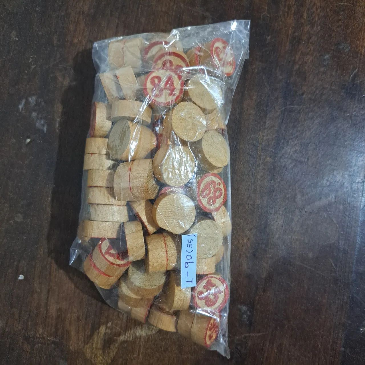 Peças Jogo de Tabuleiro Bingo/Loto em Madeira - Foto 2