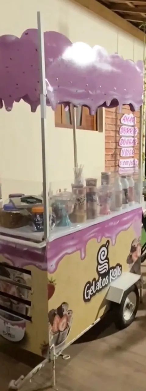 MÁQUINA DE SORVETE NA CHAPA MAIS CARRINHO  - Foto 2