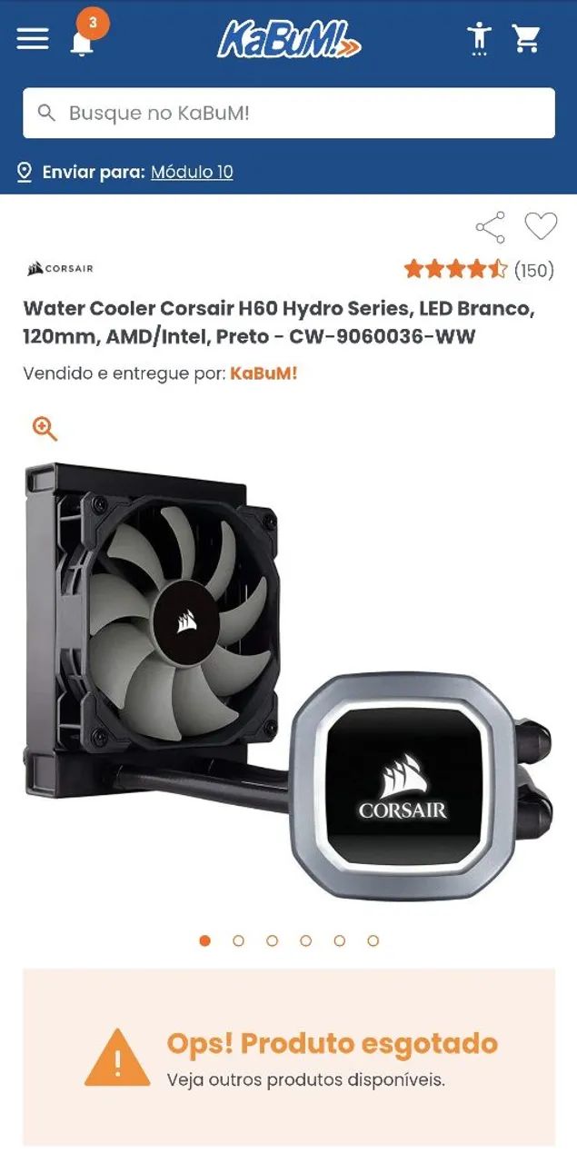 Water Cooler Corsair H60 Hydro Series, LED Branco, 120mm, AMD/Intel, Preto - Foto 2