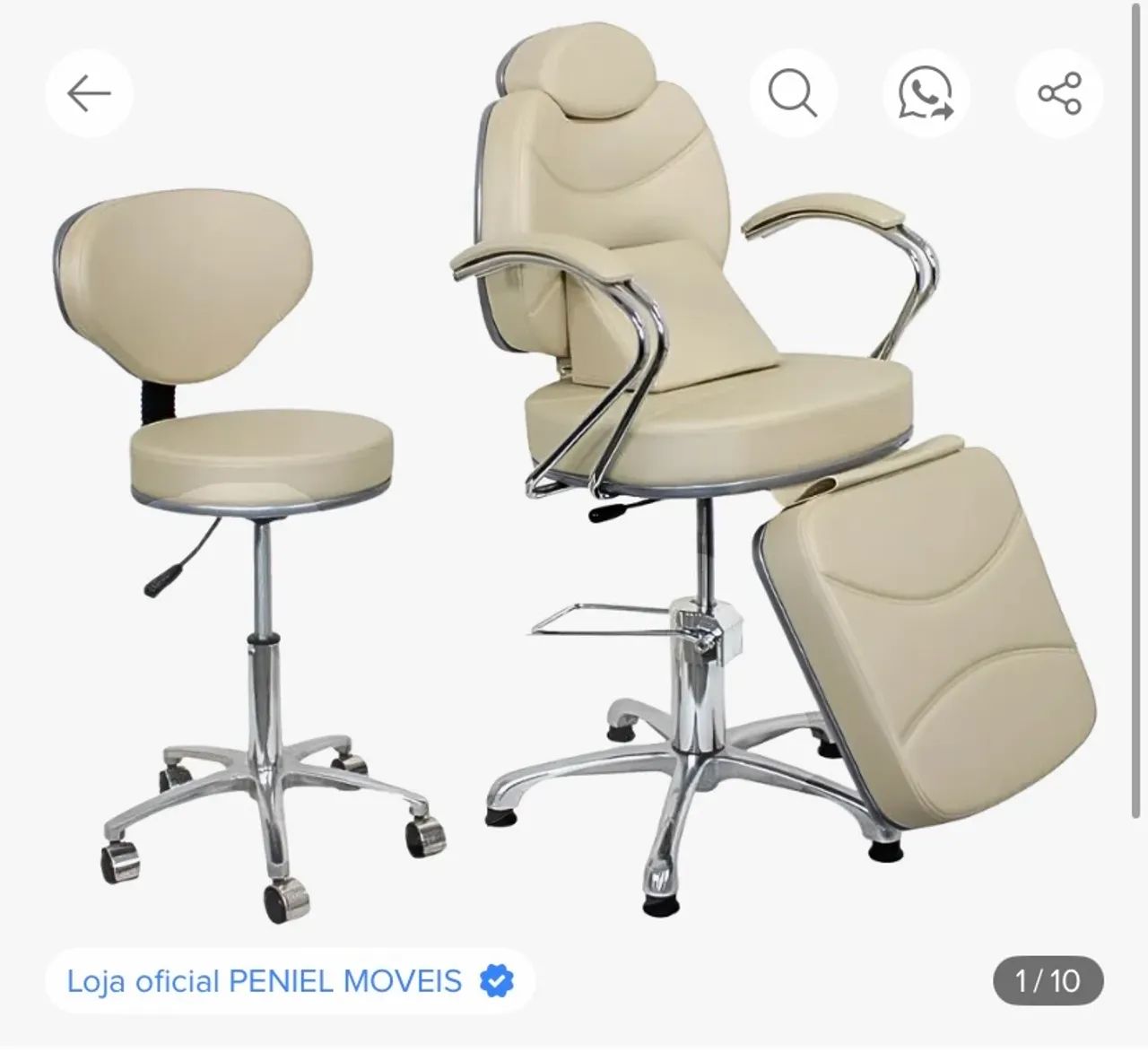 Poltrona reclinável+mocho