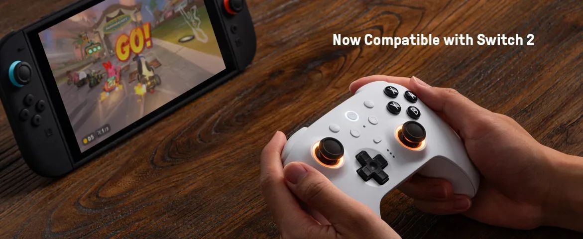 Controle 8BitDo Últimate 2 Bluetooth, 2.4G adapter, USB C/ Charging Dock p/ N Switch, Pc - Foto 2