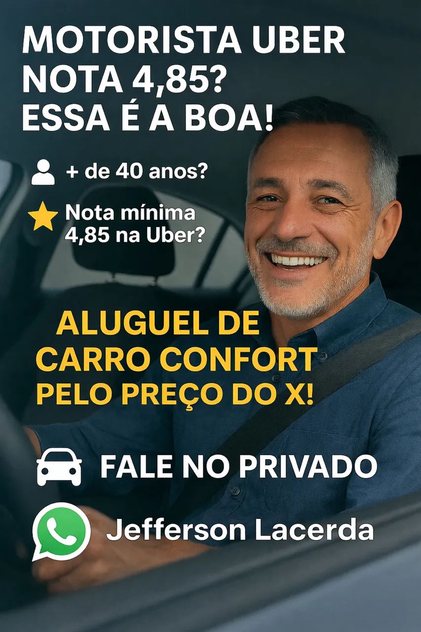 ALUGUEL DE CARRO PARA UBER CONFORT