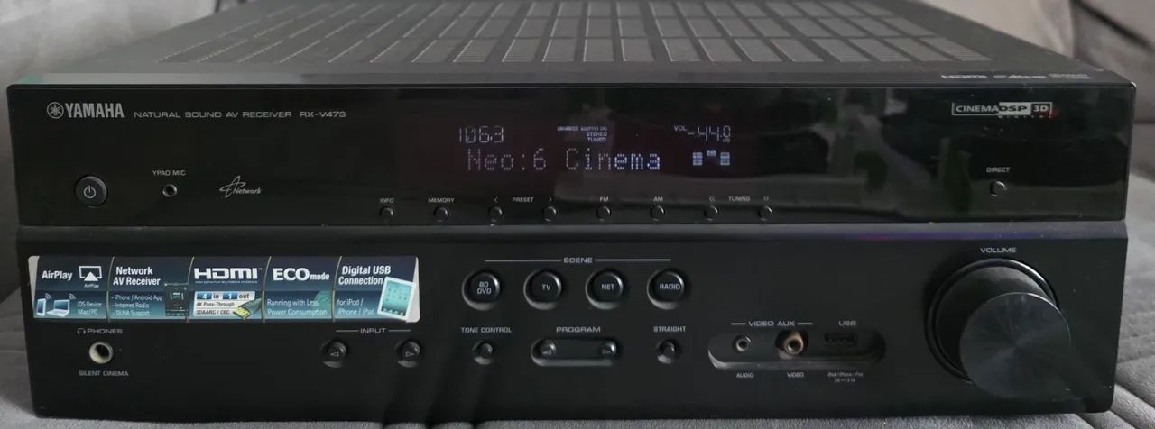 Home Theater Yamaha RX-V473 + Loud 5.0 100W - Aparelhos de Som
