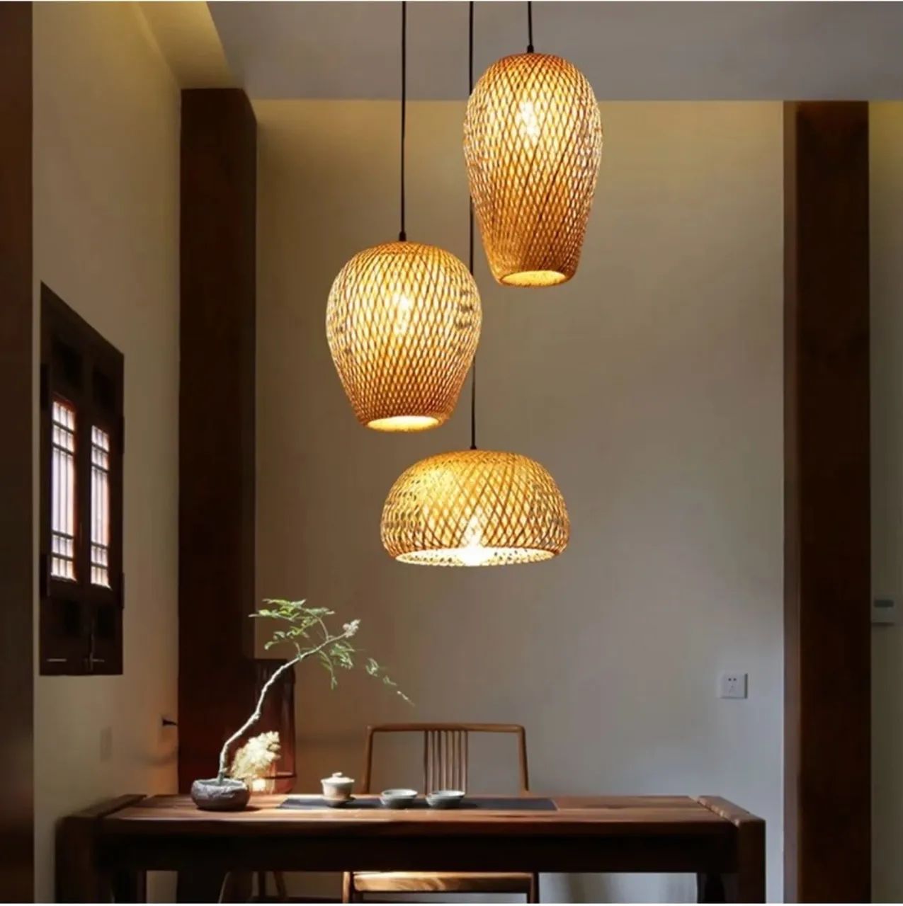 Luminária Pendente Bambu