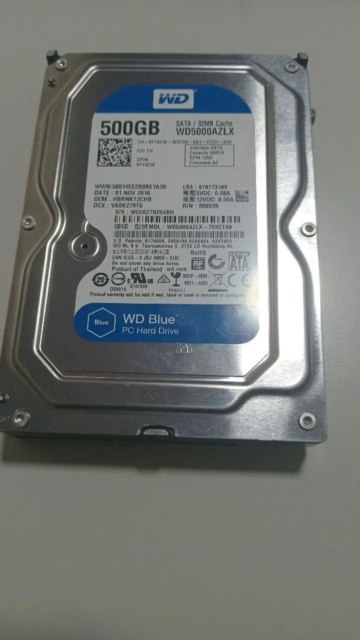 HDs de 500gb desktop e de notebook