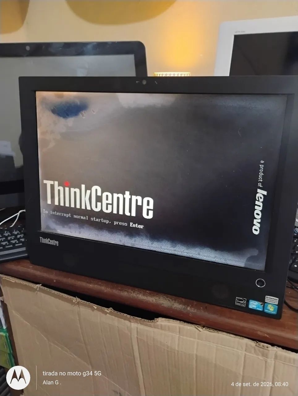 Pc ALL in one IBM Thinkcentre ( avarias na tela ) funcionando !!  - Foto 4