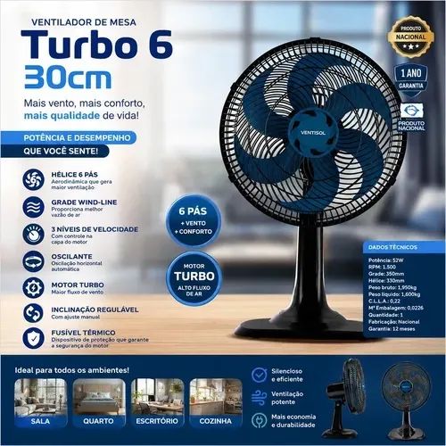 Ventilador de mesa Ventisol  - Foto 3