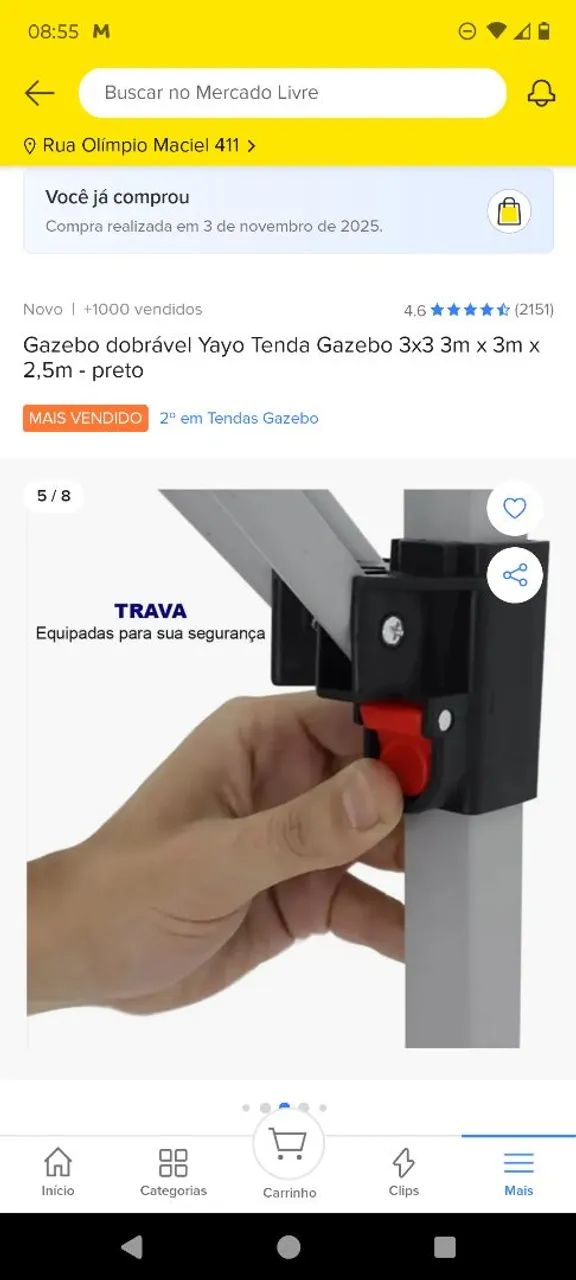 Tenda nunca usada 3/3 e 2/5 de altura  - Foto 6