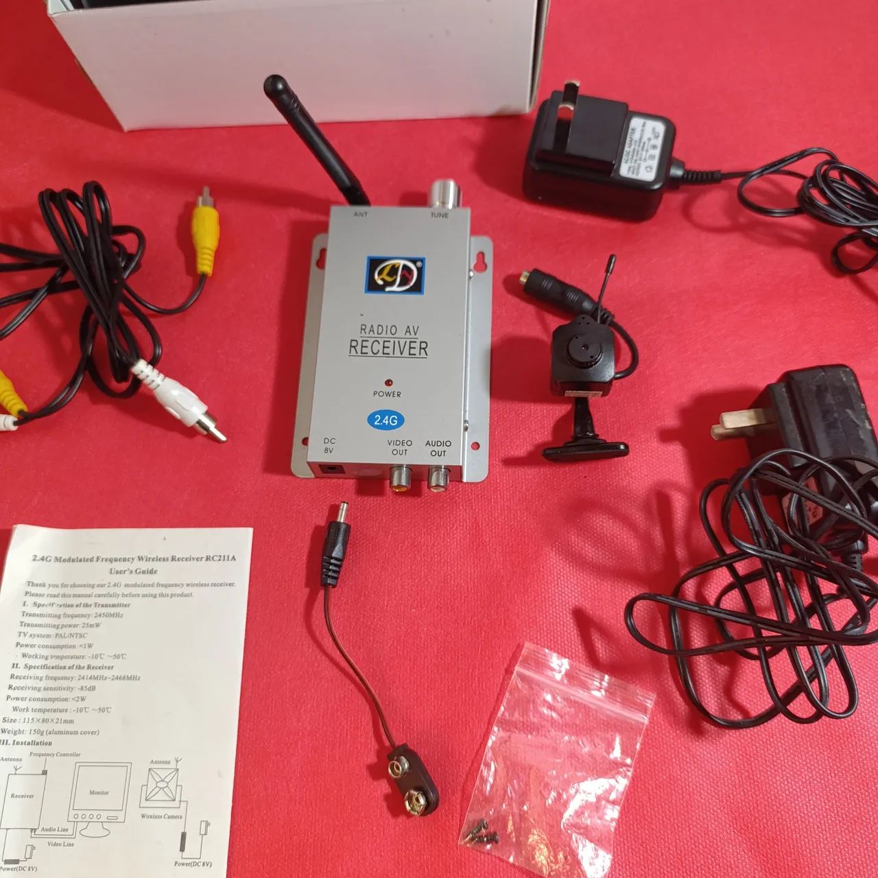 Câmera Sem fio + Receptor de Áudio e Vídeo com Caixa - Foto 2